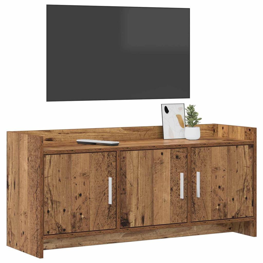 TV Cabinet 102 x 33 x 47 cm Reclaimed Wood Effect Particleboard