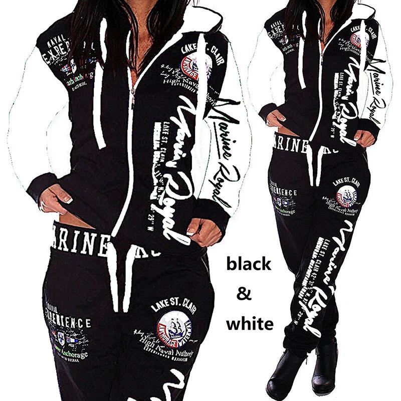 Modische Damenbekleidung, Damen-Trainingsanzug mit Kapuze, bedruckt, modische Sets, Sportbekleidung, sportliche Sets