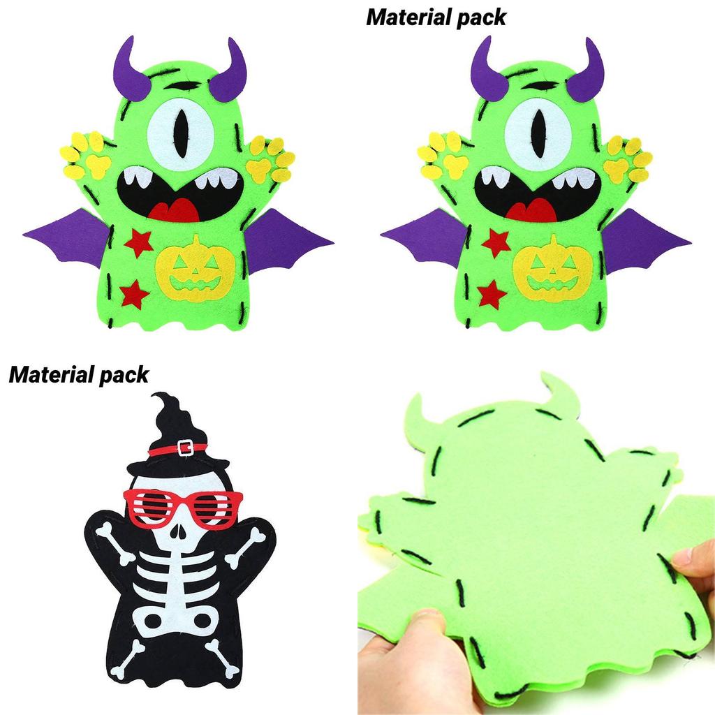 Halloween Puppet Gift For Kids Handmade Diy Material Pack For Kindergarten Dress Up Props