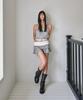 Poyeong 00 Can Can Skirts Gray Melange