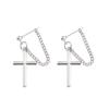 2pcs Trending Y2k Super Cool Dark Street Cross Chain Bungee Earrings for Women Cool Handsome Personality No Pierced Ear Clip