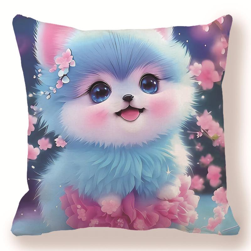 

Пара Котячий Принт Декоративна Наволочка Спальня Вітальня Квадратна Наволочка для Подушки 45x45cm