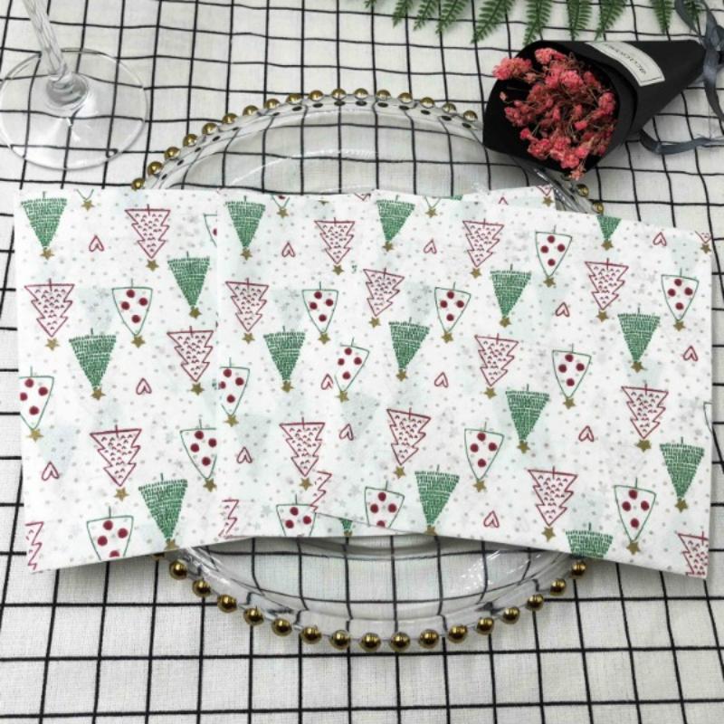 20 teile/paket 33*33 cm 2-lagig Einweg Party Serviette Weihnachten Muster