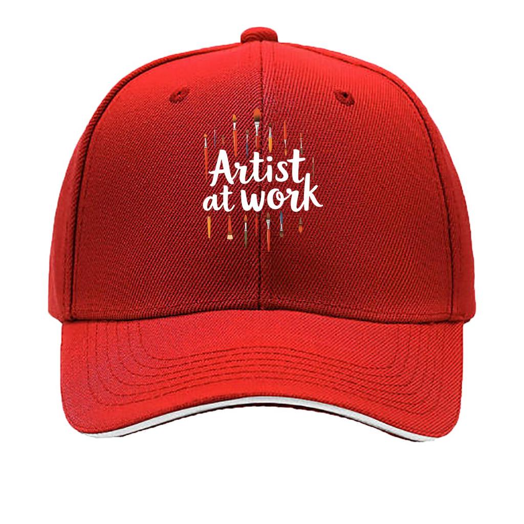 Artist At Work Brush Print Sandwich Baseball Cap
