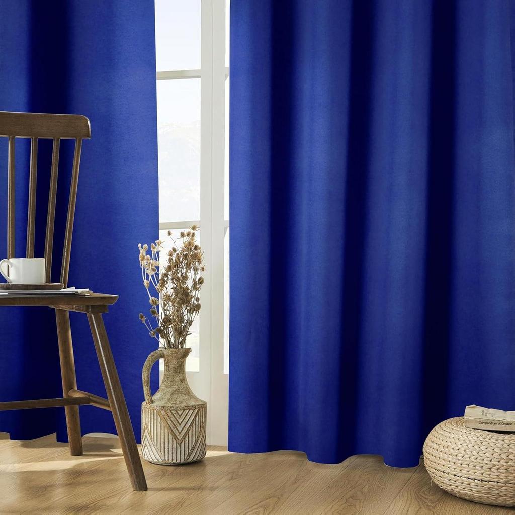 Polyester 100% Verdunkelnd Einfarbig Lange Türvorhänge|100% Raumverdunkelung| Verdunkelnde Lange Türvorhänge| 9 Fuß |2er-Set| Einfarbiges Design |