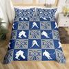 Hockey Duvet Cover Set 2/3pcs Hockey Sports Comforter Cover Polyester Hockey Puck Ball King Queen Size Quilt Cover For Boys