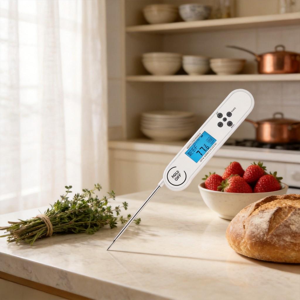 Digitales Lebensmittelthermometer mit Design für Grill- und Kochbegeisterte