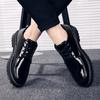 Suit leather shoes men's British casual shoes youth dress black small leather shoes