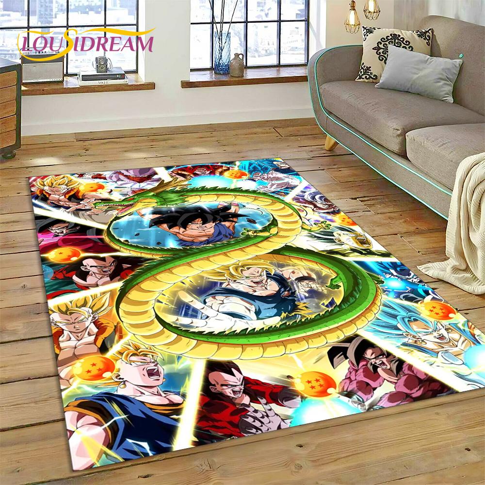 HD Japan Anime D-Dragon-Ball Cartoon 3D Rug Carpet for Living Room Bedroom Decor,Non-slip Decoration for Sofa Doormat Gift Kid