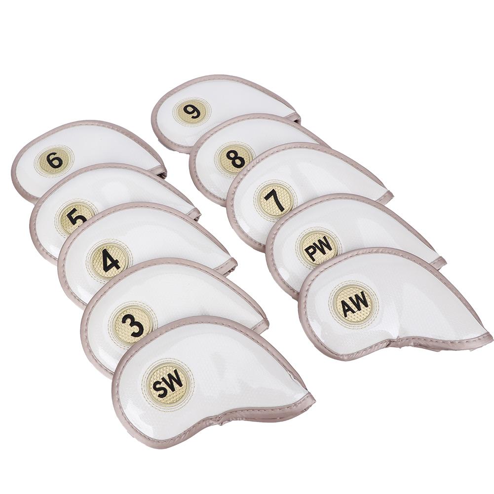 

Golf Iron Head Cover Durable PU ScratchResistant Waterproof Sturdy Golf Protector Bag(White ) белый