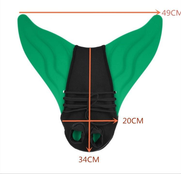 Adult & Kids Mermaid Monofin Swimming Equipment with Single & Double Fins