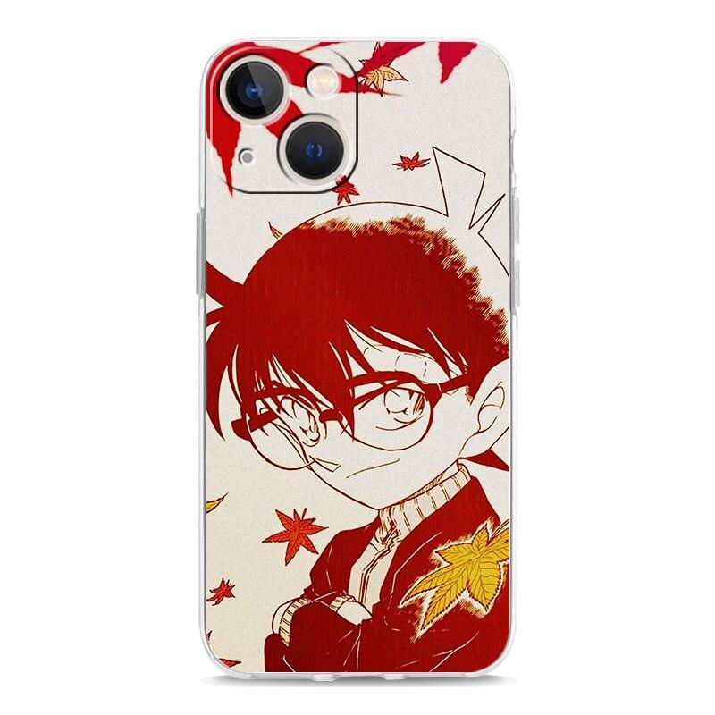 

Крутой чехол для телефона Detective Conan Anime для iPhone 14 13 11 12 Pro Max X XR XS 7 8 Plus SE прозрачный мягкий силиконовый чехол iPhone 7 8 SE