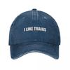 I Like Trains Baseball Cap Funny hats fashionable designer cap Fashion Beach FeUnisex Unisexs