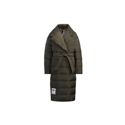 Originals Steppmantel Mit Großem Revers Und Gürtel Mittellange Daunenjacke Damen Oberbekleidung Oliv H64732