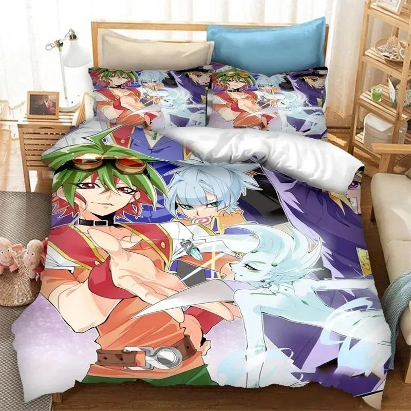 Anime Yu Gi Oh Duel Yugi Sleep Bedding Collection Boys Girls Twin Size Queen Size Size Bed Cover Pillowcase Bed Kids Adult Fashion Home Use