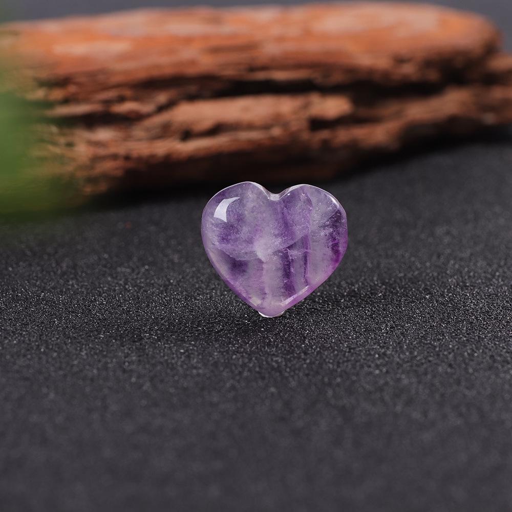 8x20mm Natural Stone Peach Heart Pendant - Crystal, Jade, Agate Gem for DIY Jewelry