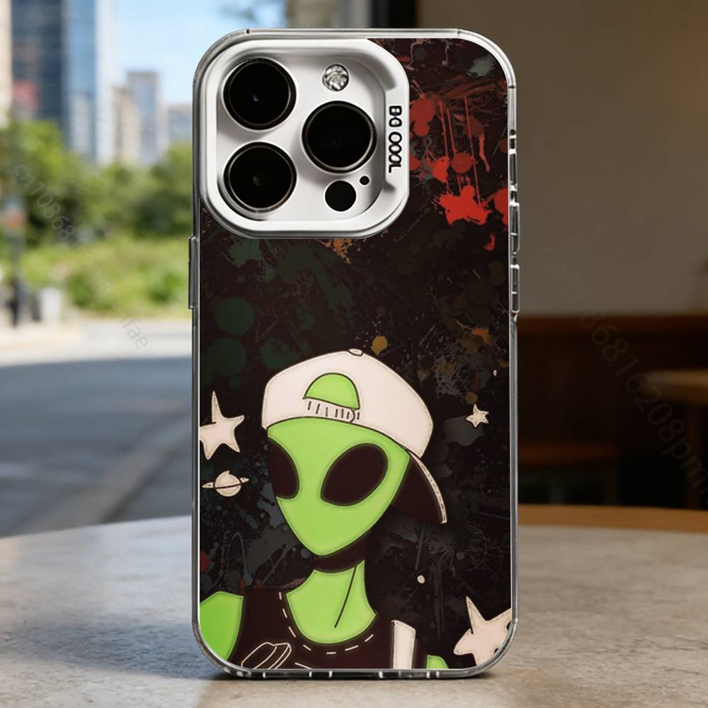 Funny Space UFO Alien Thing  Hard Phone Case for IPhone 17 16 15 14 13 12 11 Pro Max Plus16E X XR XS Max shockproof Full Cover