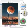 Popular 5D Diy Cross Stitch Full Moon Painting Full Drill Cross-Stitch Crafts Kit Wall Sticker Home Decor