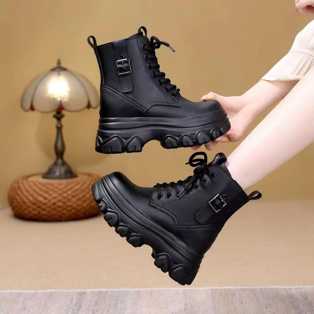 Short boots women 2026 winter boots women thick soled high heels short boots single boots women