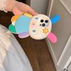 Japan Ins Kawaii 3D Cartoon Rainbow Bunny Rabbit Soft Silicon Phone Case Shockproof Cover for iPhone 16 15 14 Plus 13 12 Pro Max