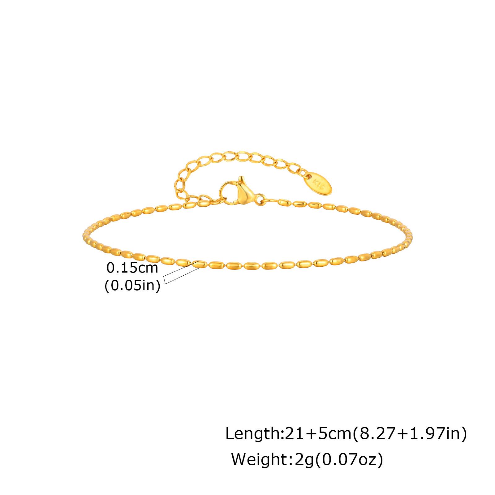 Vnox Maximalist Gold Plated Ball Beads Chain Anklet For Women, Stainless Steel Stacked Thick Thin Chain, Foot Leg Jewelry Gifts