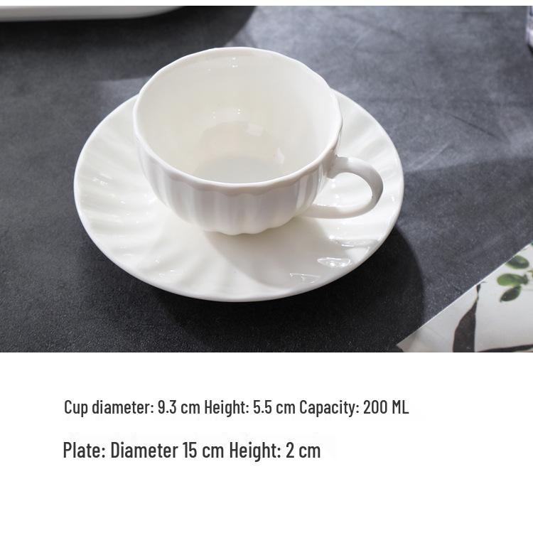 European Ceramic Coffee Cup & Saucer Set: Latte Art & Afternoon Tea