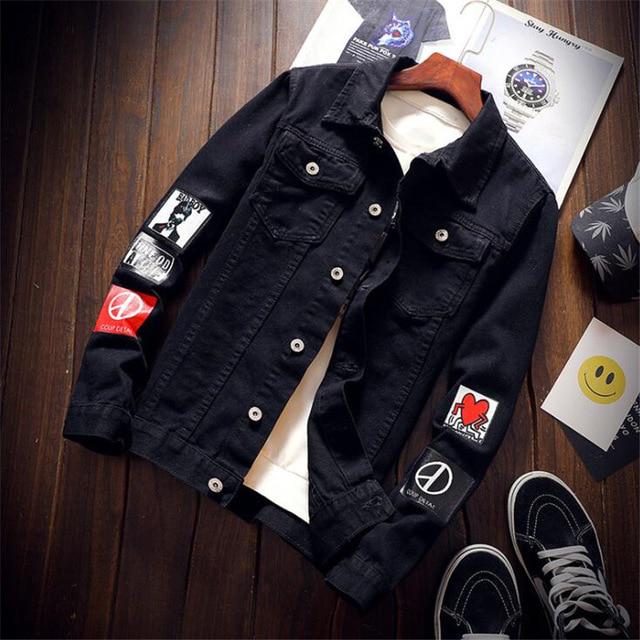 Denim Jackets Men Cowboy Slim Fit 