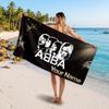 ABBA Customized Name Text Beach Towel, Soft Absorbent Towel Beach Pool Travel Personal Gift