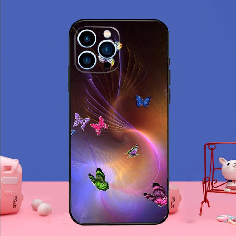 

Colorful Butterfly Phone Case For iPhone 17 Air 16 15 14 11 12 13 Pro Max 13 mini 15 16 Plus 16e Bumper Cover iPhone 15Pro MAX