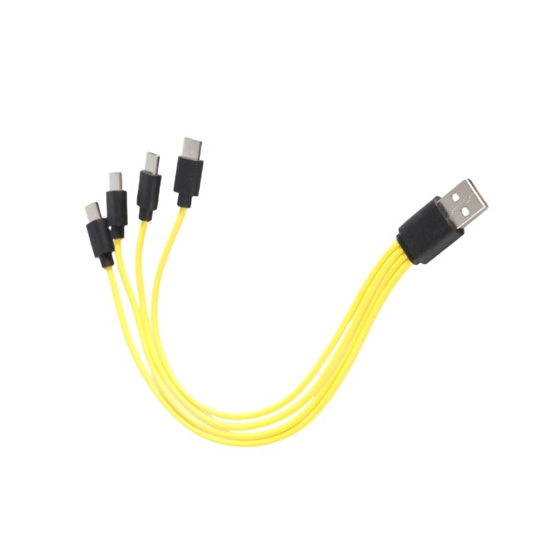 Multi Device Charging Cord Male USB to Multi Male Type C Port Power Sypply Cable Wire Line Support Quick Charging