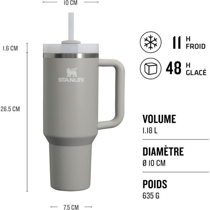 Gourde - stanley - quencher h2.0 flowstate - 1.2l - acier inoxydable recyclé - isolation sous vide