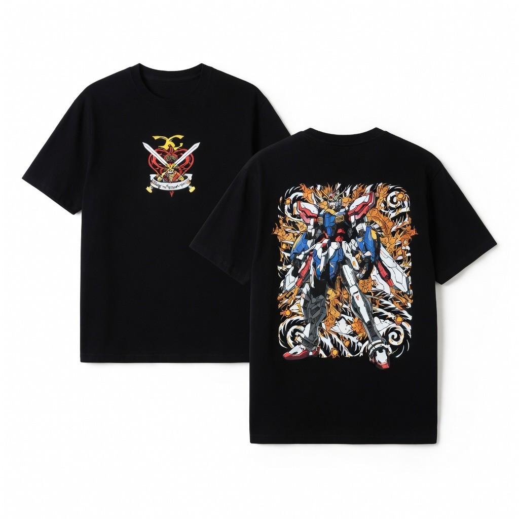 Mecha Robot Warrior T-Shirt Sci-Fi Anime Style Graphic Tee L