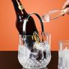 Transparent PS Ice Bucket with Tongs