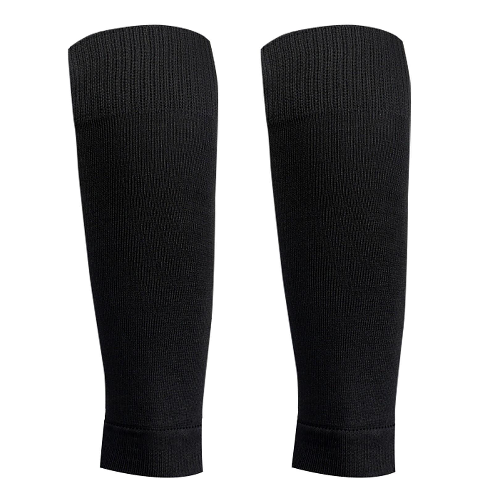 

1 пара носков с защитой голени для мужчин и женщин, футбольные носки с рукавами до икры чёрный