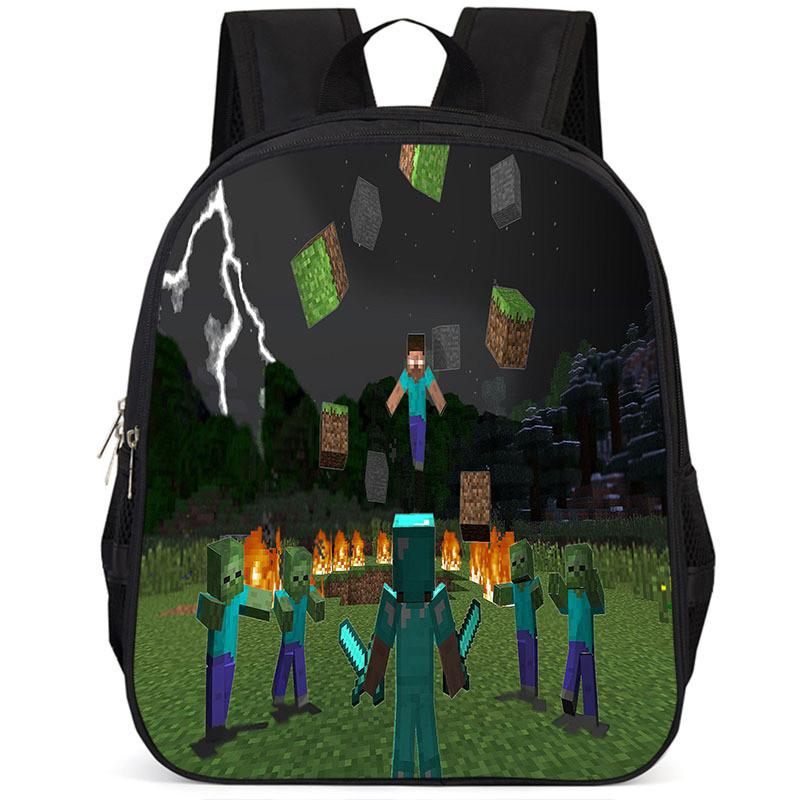 Прочный школьный рюкзак Minecraft из ткани Оксфорд, вместительный, легкий, 15-дюймовый детский рюкзак Style Z