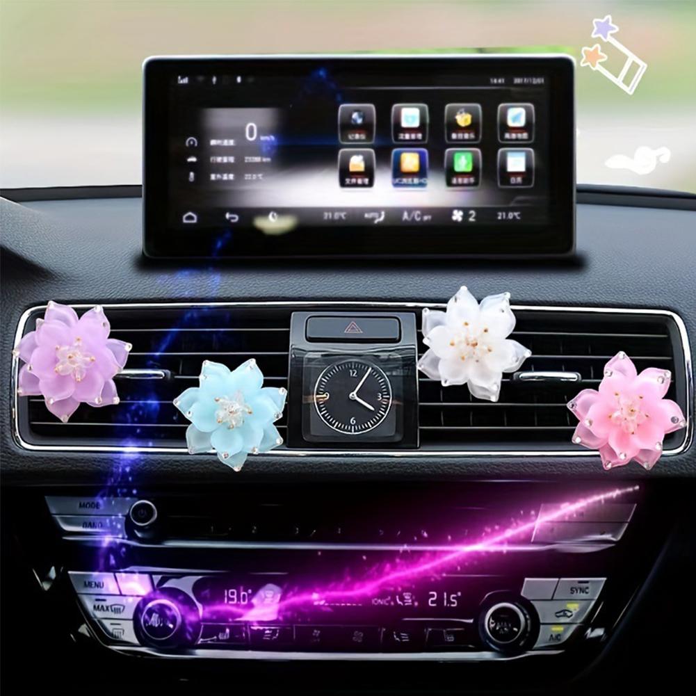 Car Flower Aromatherapy Air Conditioning Vent Perfume Clip Aroma Diffuser Air Freshener Car Interior Floewres Decoration