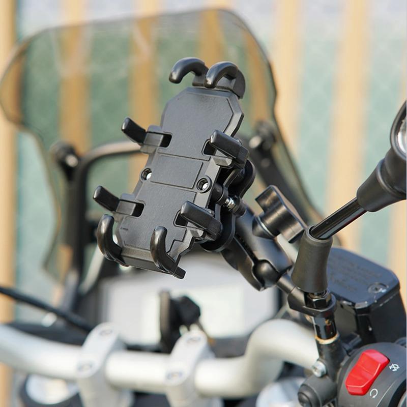 Mobile Phone Bracket 360 Rotatable Adjustable Motorcycle Electric Vehicle Riding Takeaway Navigation Bracket