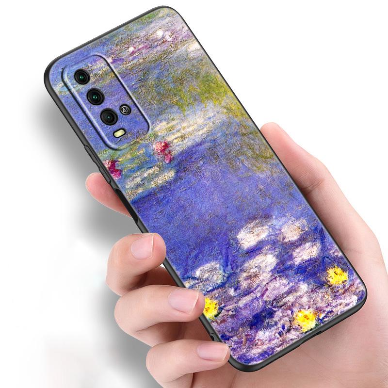 Claude Monet Silicone Phone Case For Xiaomi Redmi Note 11 10 9 8 Pro 11T 10T 10S 9S 8T 9 9A 9C 9T Black Soft Cover Coque Funda