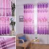 2PCS Blackout Heat Insulation Short Punched Curtain Living Room Bedroom Study Finished Curtain Thickened Printing Bay Window Perforated Curtains