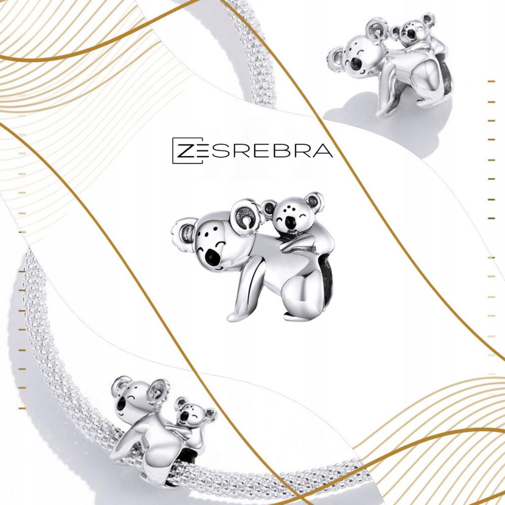 Koala Charms 925 Bead S925 Bear Pendant Beads Baby Koala