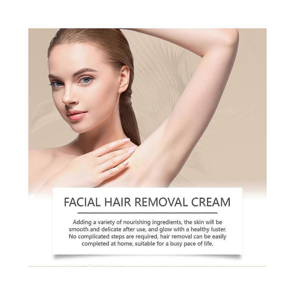 Crème dépilatoire douce pour le visage à la noix de coco Dépilation du visage hommes et femmes lèvres et barbes sont douces et non irritantes