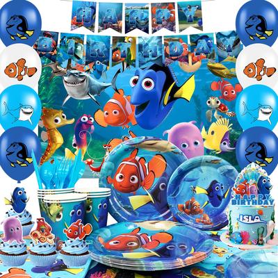 Cartoon Birthday Decorations, Cartoon Party Decorations & Cartoon Party Tableware - Cartoon Theme Birthday Banner Balloon Plate Tablecloth Etc.