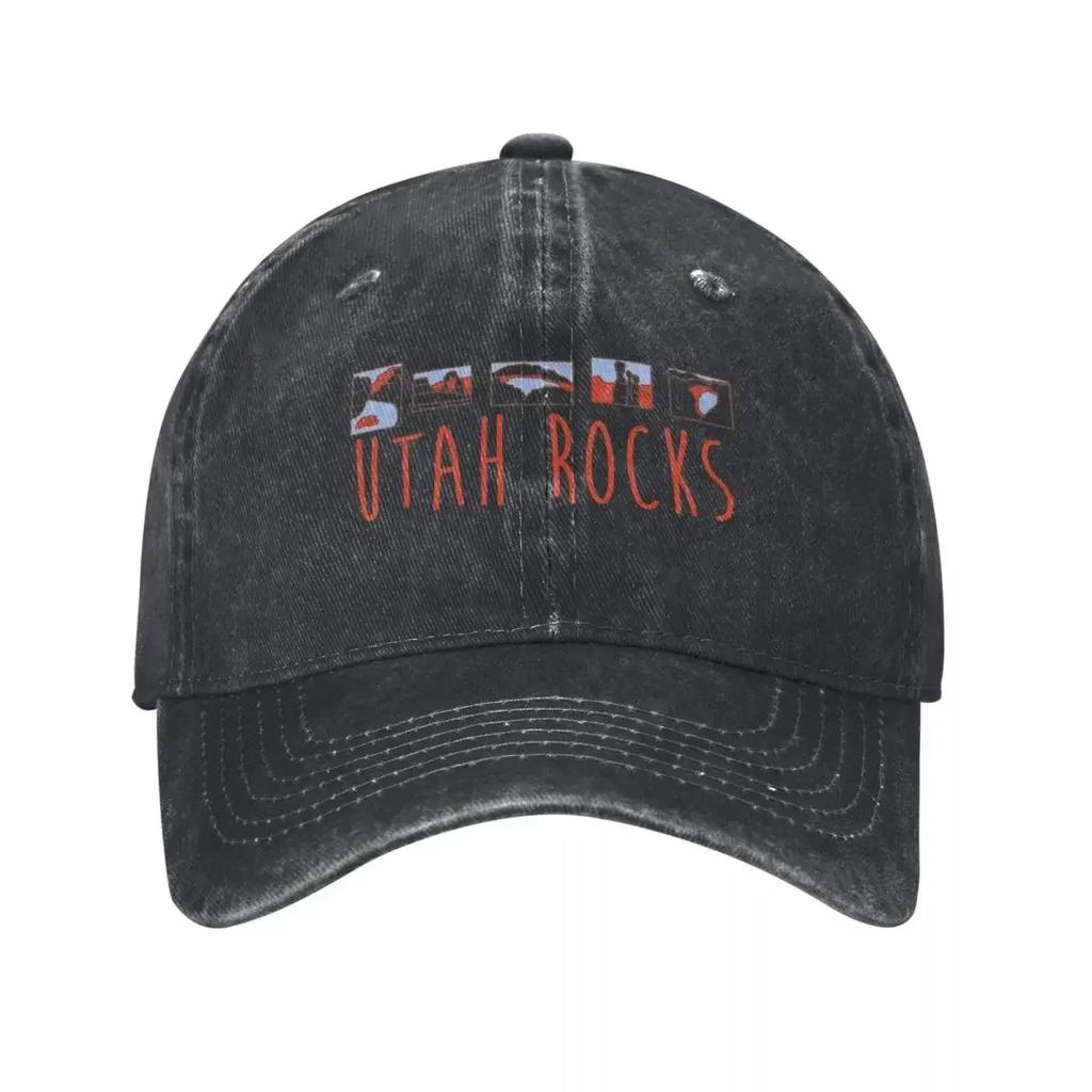 Utah Rocks Baseball Cap Unique Hats Custom Hat Unisexs Baseball WoUnisexs