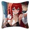 R-Rias G-Gremory Pillow Covers Cartoon Sofa Decorative Home Double-Sided Printing Short Plush Cute Cushion Cover