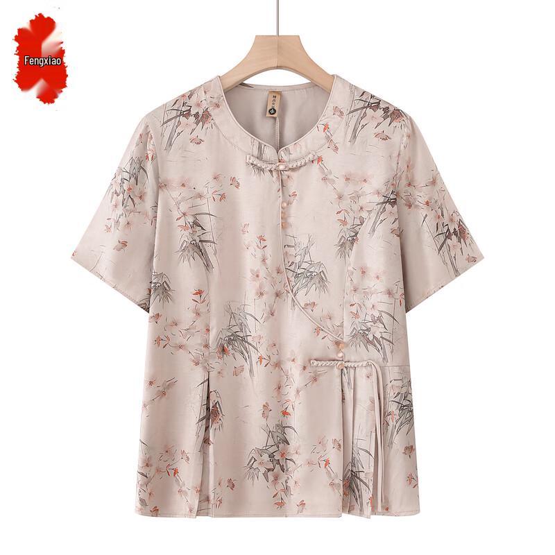 Fengxiao Mother s Elegant Chinese Style Summer Collection 4XL
