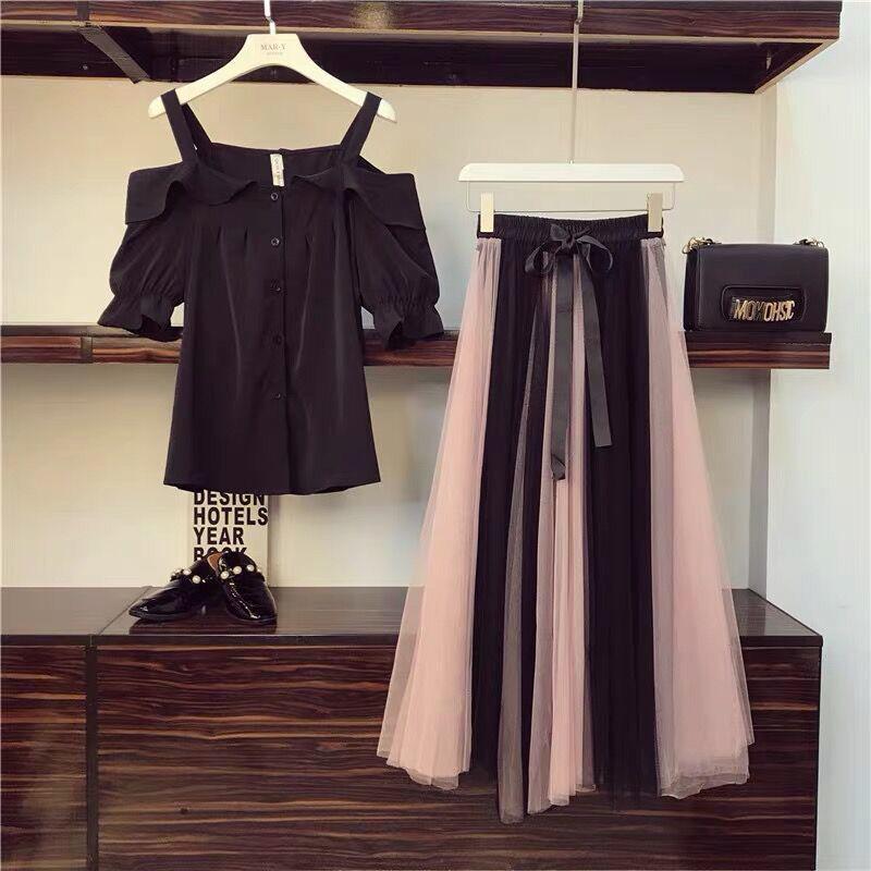 Plus Size Spring/Summer 2021 Slimming Fashion Dress Set for Women