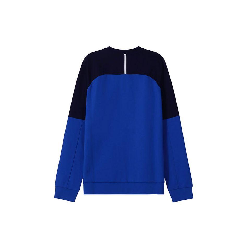 Emporio Armani EA7 SS22 Letter Logo Color Block Crewneck Sweatshirt Men Sweatshirt Dark-Blue 3LPM41-PJANZ-1597