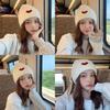 Fashionable Acrylic Beanie Hat With Embroidered Heart Design And Insulation For Cold Seasons