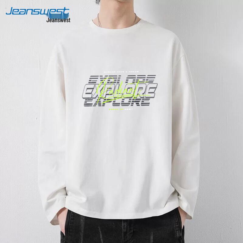 Jeanswest Men s Long-Sleeve Round Neck T-Shirt 4XL
