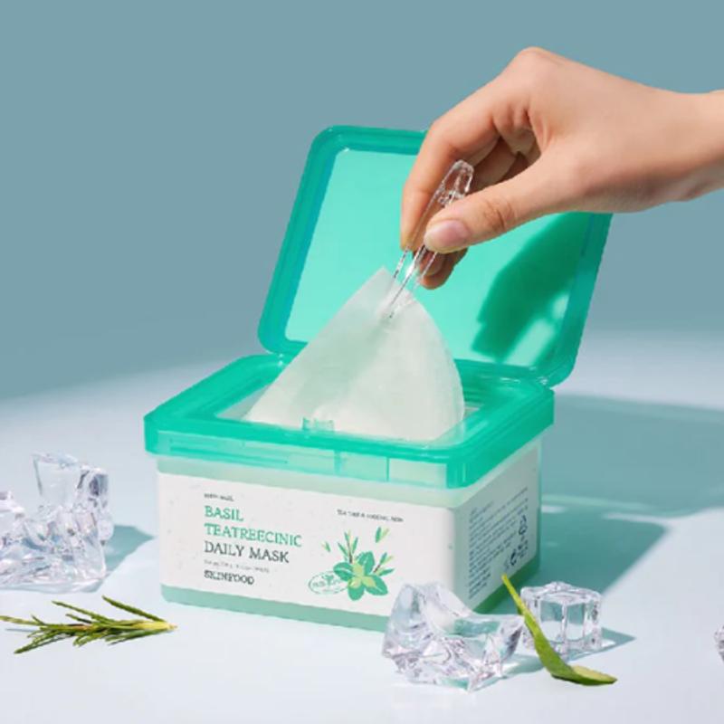 [Skinfood] Basil Tea Tree C-Nic Daily Mask (30ea)